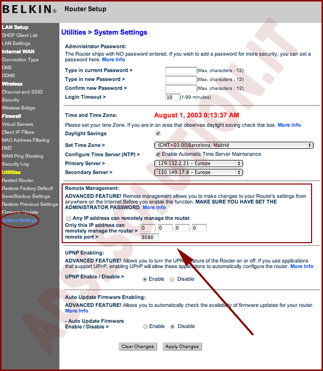 Belkin f5d7634-4 remote management Belkin f5d7634-4 remote management