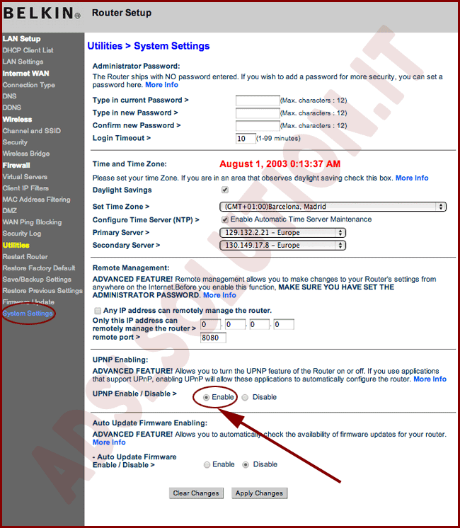 Belkin f5d7634-4 UPNP Belkin f5d7634-4 UPNP