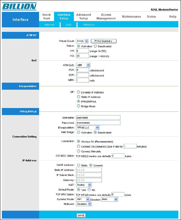 Billion BiPAC 5200 Billion BiPAC 5200