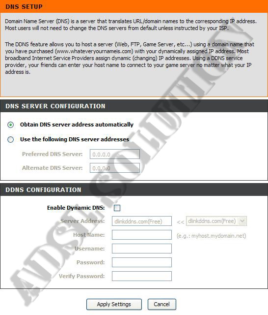 D-Link DSL-2640R WIRELESS G ADSL2+ Inserire i DNS D-Link DSL-2640R WIRELESS G ADSL2+ Inserire i DNS