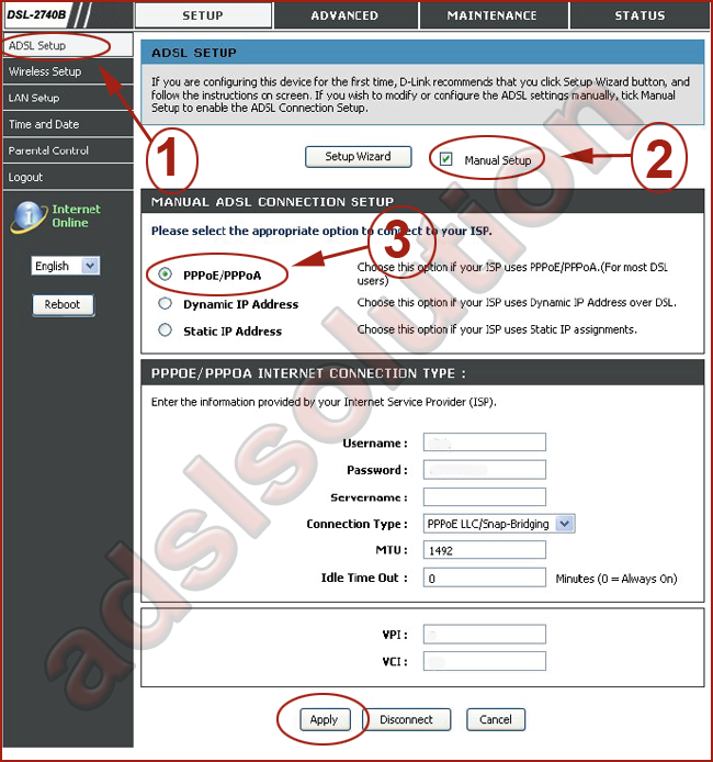 D-Link DSL-2740B E1 manual setup D-Link DSL-2740B E1 manual setup