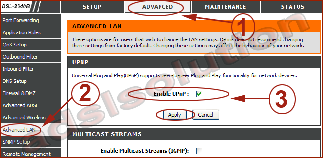 D-Link DSL-2740B E1 UPnP D-Link DSL-2740B E1 UPnP