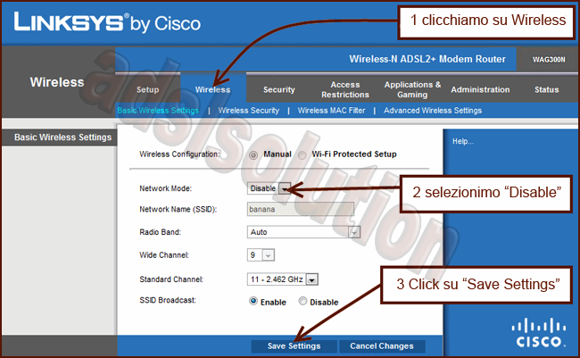 Linksys WAG300N wireless Linksys WAG300N wireless