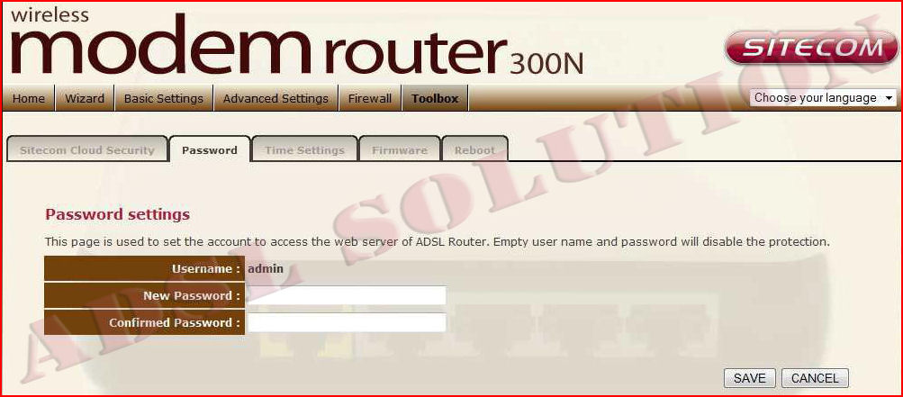 Sitecom 300N WL-599 Modificare la password di default del router Sitecom 300N WL-599 Modificare la password di default del router