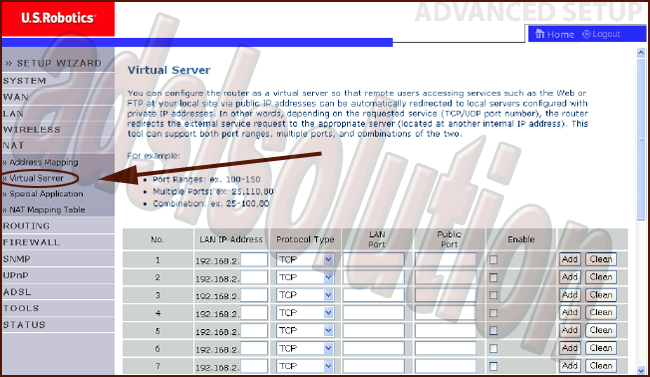 U.S. Robotics USR9110 emule U.S. Robotics USR9110